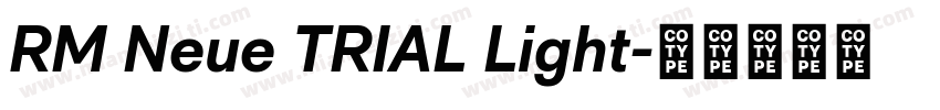 RM Neue TRIAL Light字体转换